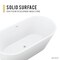Anzzi Kosima 5.6 ft. Solid Surface Freestanding Bathtub in Matte White FT-AZ8414 - alternate 4